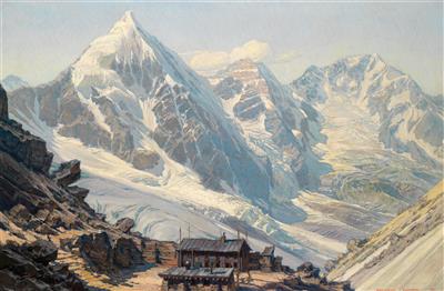 "Königsspitze mit Mt. Zebru und Ortler" by Alexander Scherban - Auction record, sale price, and art valuation. Compare with similar artists and explore comparable artworks.