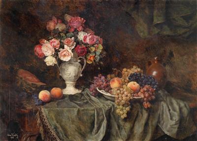 Large Still Life with Flowers and Fruit