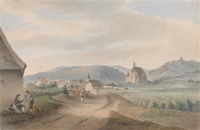 A view of Mödling with the church St. Othmar