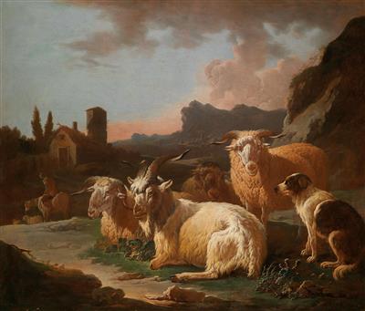 Two southern landscapes with goats and sheep (2) by Philipp Peter Roos - Auction record, sale price, and art valuation. Compare with similar artists and explore comparable artworks.