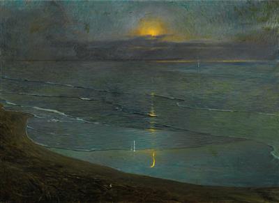 Vedute of Grado at Night, Looking towards Trieste