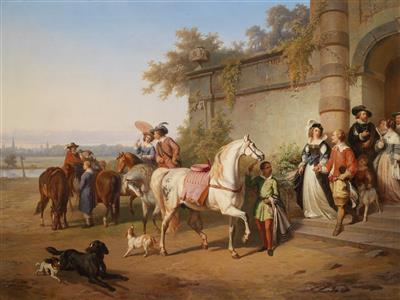 Ready to Ride Out by Charles Philogene Tschaggeny - Auction record, sale price, and art valuation. Compare with similar artists and explore comparable artworks.