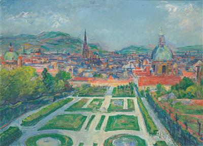 'Blick auf Wien vom Oberen Belvedere II', 1948