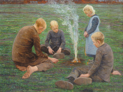 VUURTJE STOKEN OP HET VELD