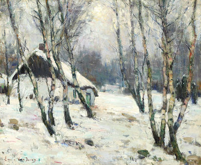 SNEEUWLANDSCHAP MET HOEVE by Emile Van Doren - Auction record, sale price, and art valuation. Compare with similar artists and explore comparable artworks.