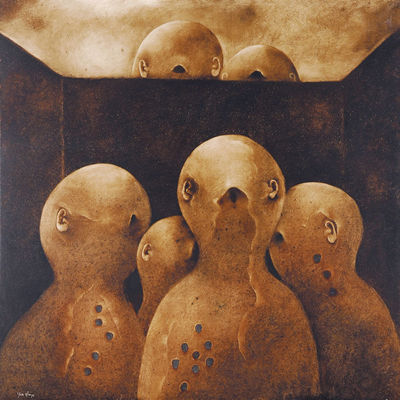 Sample artwork by Yves Rhaye (1936 - 1995), known for painting and sculpture - View similar artists and auction records