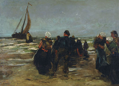 THE ARRIVAL OF THE FISHERBOAT (CA. 1892)