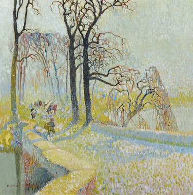 SHEPHERD NEAR THE BRIDGE AT THE OOIDONK CASTLE (CA. 1912-1916)