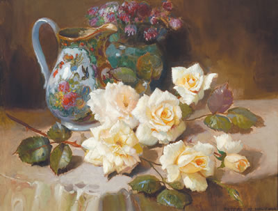 STILLEVEN MET GELE ROZEN by Pascal De Beucker - Auction record, sale price, and art valuation. Compare with similar artists and explore comparable artworks.