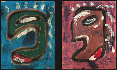 TWEE COMPOSITIES (pair) by Samuel Bohumil Kecir - Auction record, sale price, and art valuation. Compare with similar artists and explore comparable artworks.