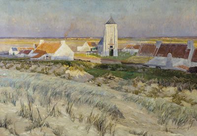 Sample artwork by Albert Baertsoen (1866 - 1922), known for luminous, atmospheric landscape, water and city scene painting - View similar artists and auction records