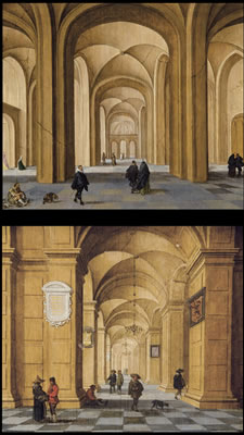 TWO CHURCH INTERIORS WITH FIGURES (pair) by Jan Van Der Vucht - Auction record, sale price, and art valuation. Compare with similar artists and explore comparable artworks.