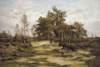 Sample artwork by Theodore Baron (1840 - 1899), known for landscape painting, rural genre - View similar artists and auction records