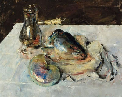 Sample artwork by Walter Vaes (1882 - 1958), known for food still life and portrait painting - View similar artists and auction records