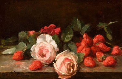 ROZEN EN AARDBEIEN - ROSES ET FRAISES