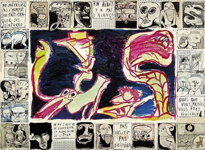 ACTION DE JOUISSANCE - REDEEMED SHARE (1975-1977) by Pierre Alechinsky - Auction record, sale price, and art valuation. Compare with similar artists and explore comparable artworks.