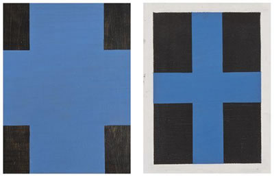 DUBBEL KRUIS IN BLAUW EN ZWART (2003)