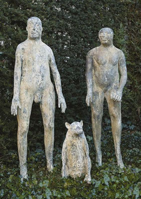 MAN EN VROUW MET HOND