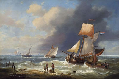 Bateaux de pêche près de la plage by Louis Charles Verboeckhoven - Auction record, sale price, and art valuation. Compare with similar artists and explore comparable artworks.