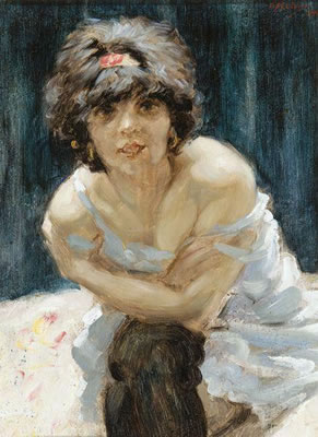 Fille en négligé