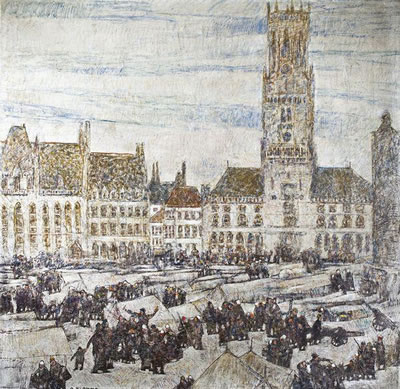 Sample artwork by Alphonse-Joseph Blomme (1889 - 1979), known for wide pointillism (blommism) - View similar artists and auction records