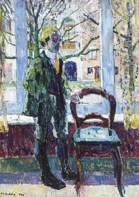 Autoportrait devant la fenêtre