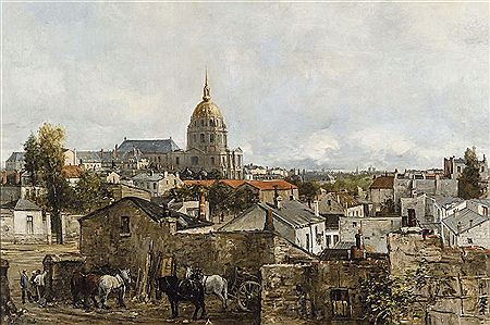 Vue panoramique à Paris près du Dôme des Invalides