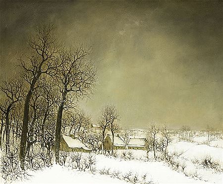 Paysage hivernal à Nukerke by Léon Piron - Auction record, sale price, and art valuation. Compare with similar artists and explore comparable artworks.
