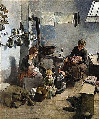 La mansarde (1884) by Léon (Baron) Frederic - Auction record, sale price, and art valuation. Compare with similar artists and explore comparable artworks.
