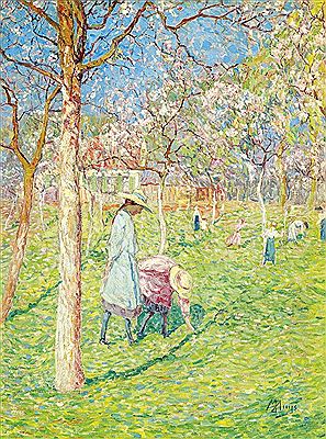 Enfants dans un verger