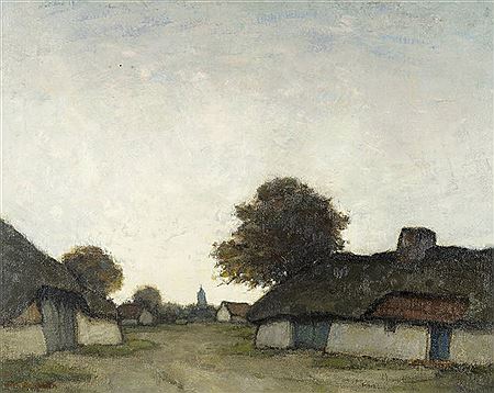 Vieilles granges en Campine (1961) by Dirk Baksteen - Auction record, sale price, and art valuation. Compare with similar artists and explore comparable artworks.