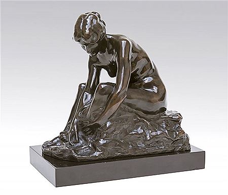 Femme assise près de la source by Paul Dubois - Auction record, sale price, and art valuation. Compare with similar artists and explore comparable artworks.