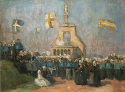 "The Breton Ceremony" by Samuel Connolly Taylor - Auction record, sale price, and art valuation. Compare with similar artists and explore comparable artworks.