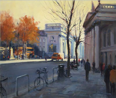 View towards Trinity College & Bank of Ireland