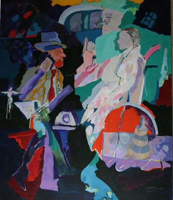 Conversation Piece No.3 for Dr. A.B by Gene Lambert - Auction record, sale price, and art valuation. Compare with similar artists and explore comparable artworks.