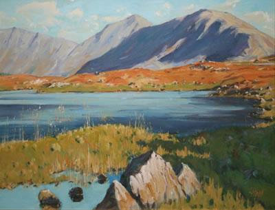 BALLYNAHINCH LAKE, CONNEMARA by Fergal Flanagan - Auction record, sale price, and art valuation. Compare with similar artists and explore comparable artworks.