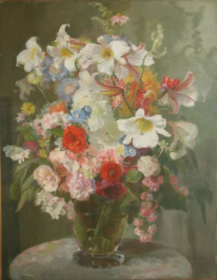 SUMMER FLOWERS by Moyra Aloysius Barry - Auction record, sale price, and art valuation. Compare with similar artists and explore comparable artworks.