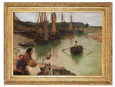 THE FERRY by Walter Frederick Osborne - Auction record, sale price, and art valuation. Compare with similar artists and explore comparable artworks.