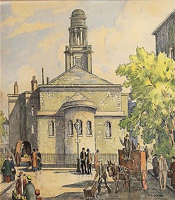 ST.STEPHEN'S CHURCH, MOUNT STREET by Christopher M Doran - Auction record, sale price, and art valuation. Compare with similar artists and explore comparable artworks.