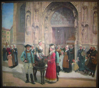 SORTIE DE MESSE EN BRETAGNE.