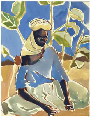 HOMME ENTURBANNÉ ASSIS