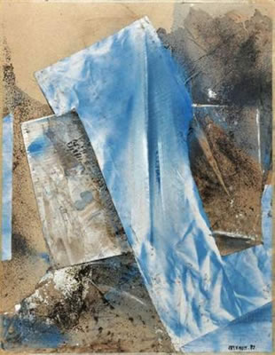 Composition en bleue