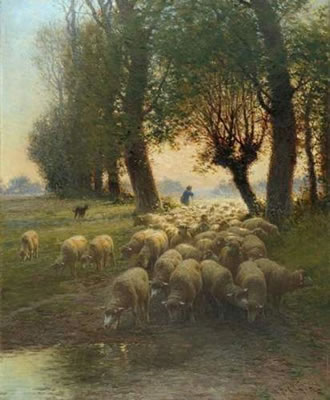 Bergers et ses moutons