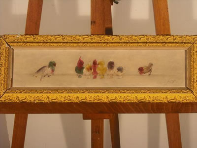 Oiseaux des iles sur un perchoir