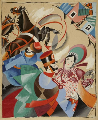 Composition cubo-futuriste au couple amoureux by Xenia Puni Boguslawskaja - Auction record, sale price, and art valuation. Compare with similar artists and explore comparable artworks.