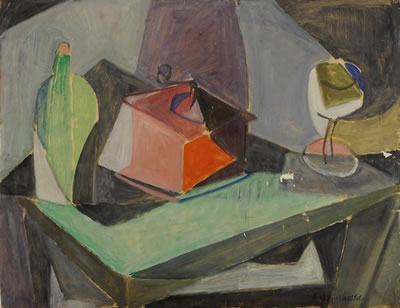Nature morte cubiste au moulin à café