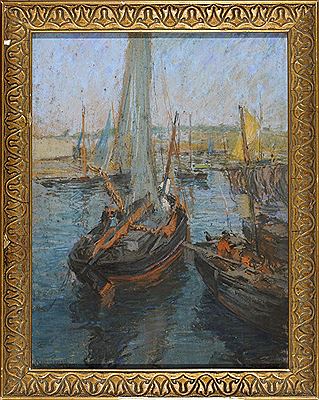 Bateaux de pêche dans un port breton