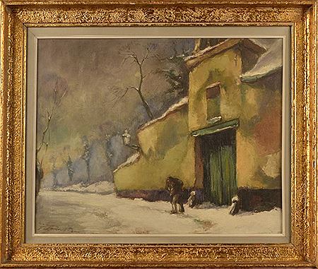 L'hiver à Uccle, rue enneigée