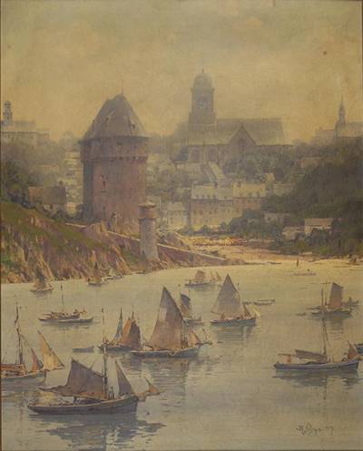 European Harbor Scene