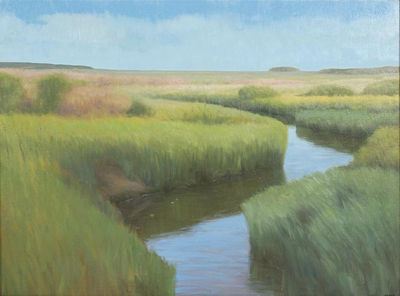 Cape Cod Marsh Scene by Steve Allrich - Auction record, sale price, and art valuation. Compare with similar artists and explore comparable artworks.